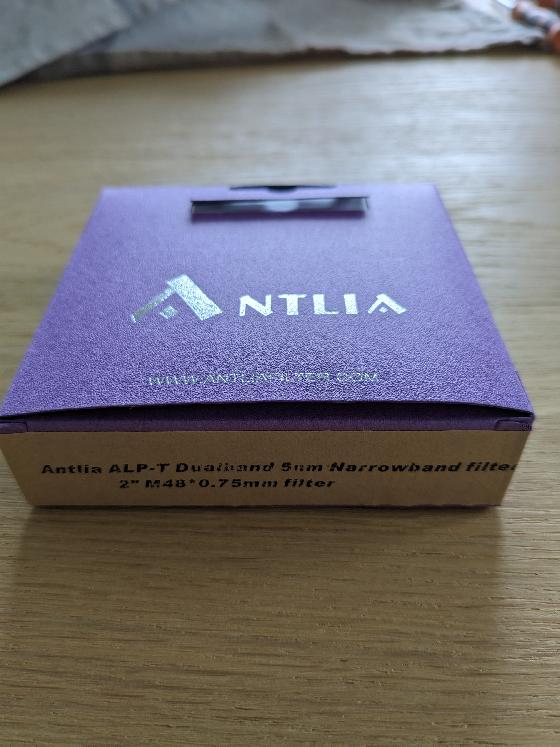 Vend Filtre ALP-T Dual Band (Ha-OIII) 5nm Antlia coulant 50,8mm état neuf