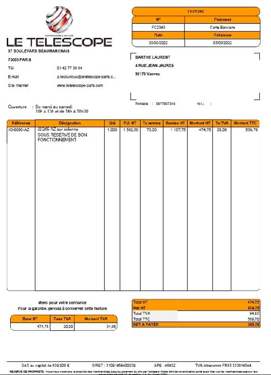 Monture IOptron IEQ45 GTN + Pied colonne + Accessoires