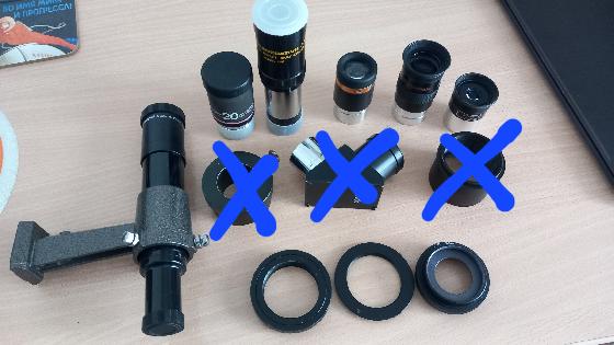 Divers accessoires: OAG Oculaires Bagues Platines