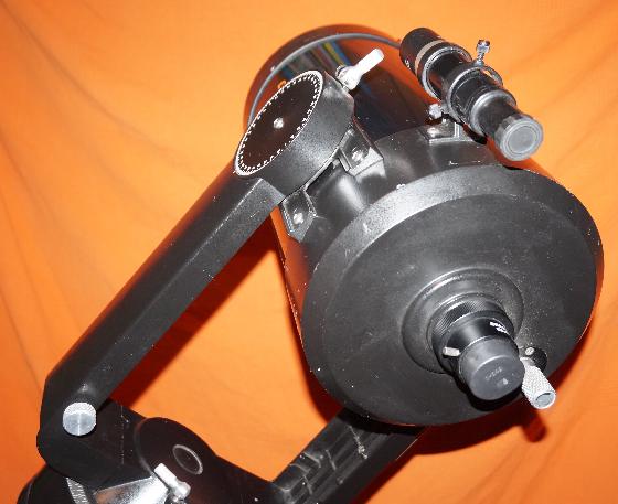 Télescope C8 sur monture équatoriale à fourche avec accessoires