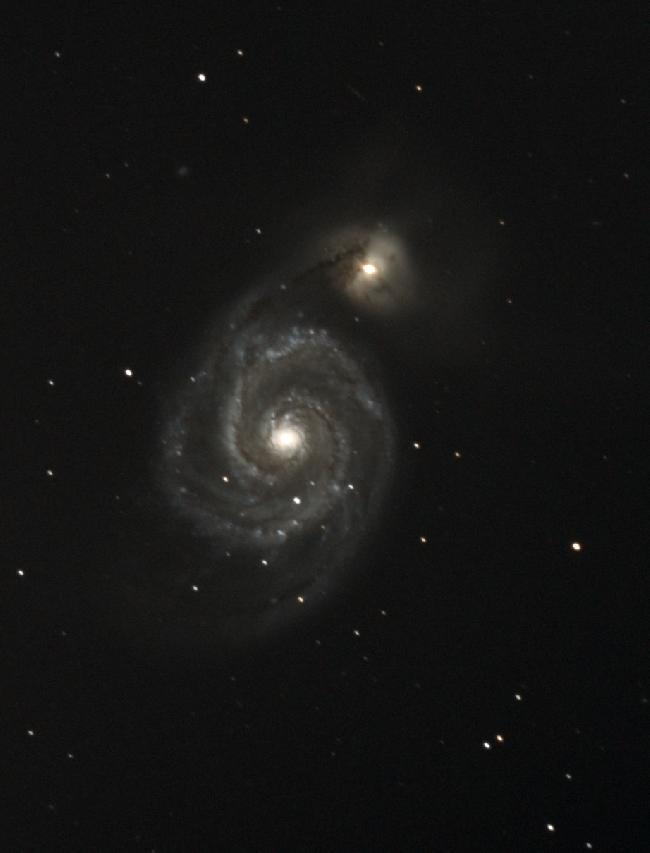 M51 - Galaxie du Tourbillon - 2ème essai
