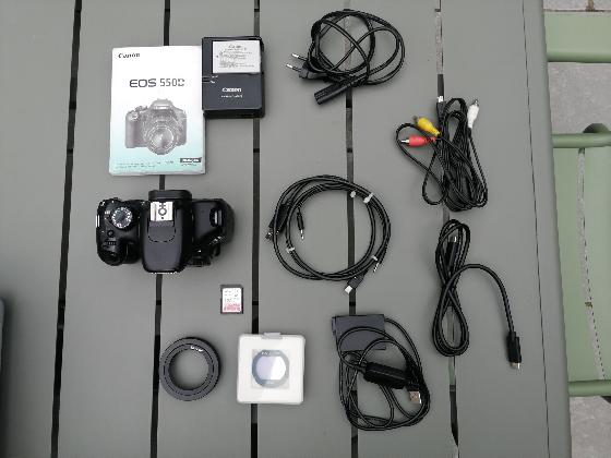  Canon 550D défiltré partiel +  accessoires