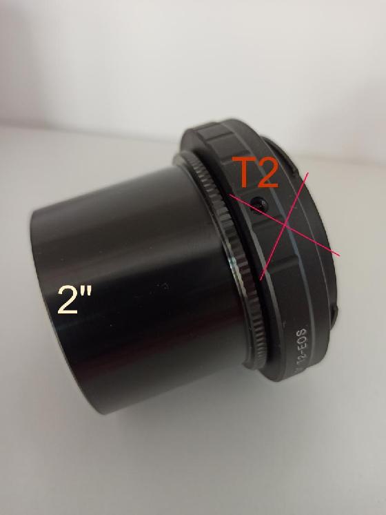 Adaptateur coulant 2" sur bague T2 - EXPLORE SCIENTIFIC