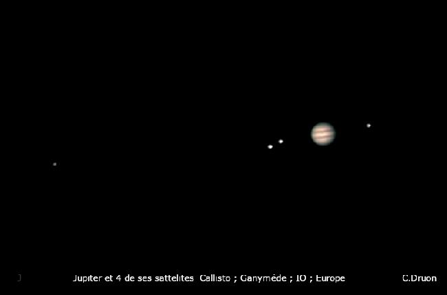 jupiter et ses plus gros satellites 