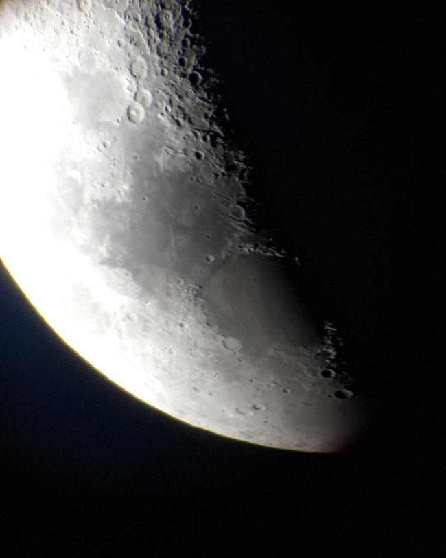 Lune - Mes premiers tests en digiscopie