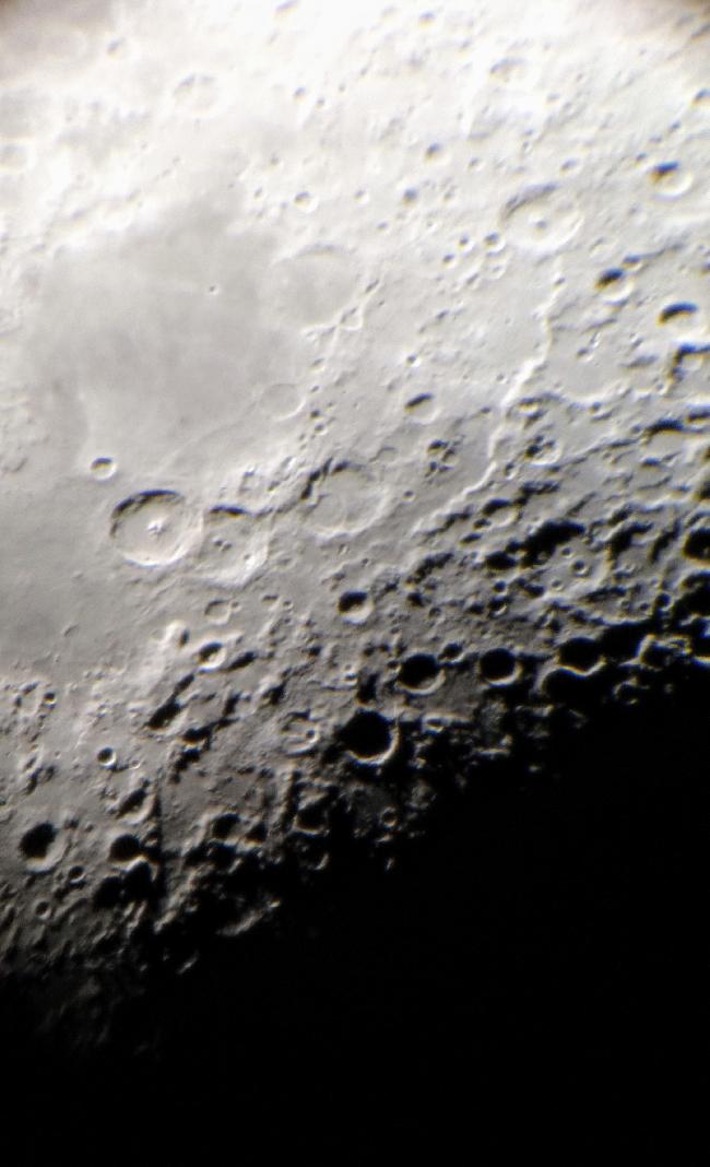 Lune - Mes premiers tests en digiscopie