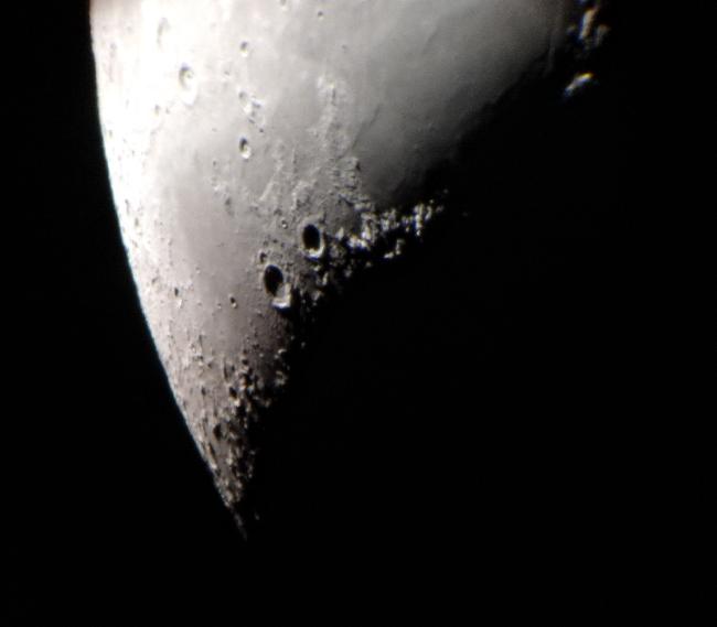 Lune - Mes premiers tests en digiscopie