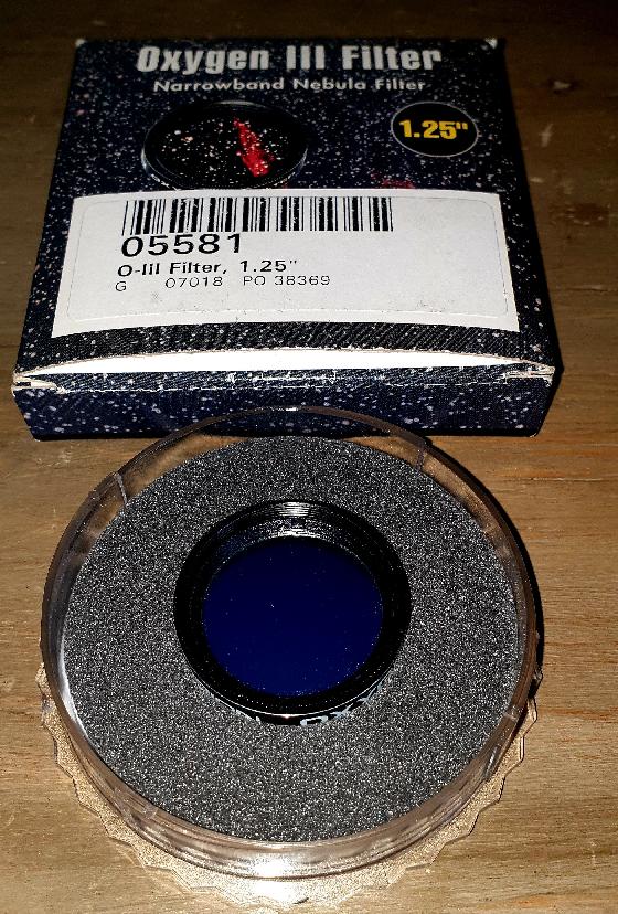 Filtre orion OIII+canon 1300D ,bague T2, rallonge 