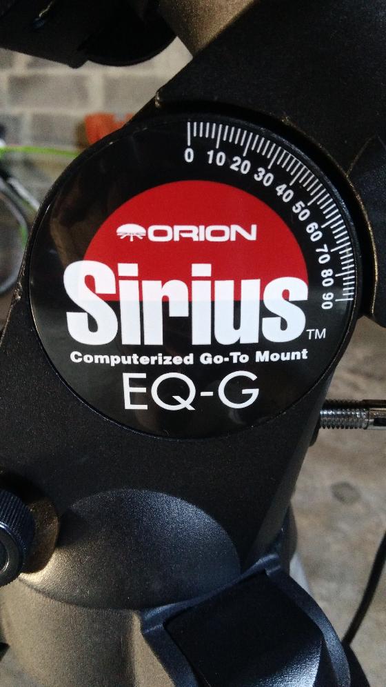 Vends monture équatoriale Orion Sirius Go-To