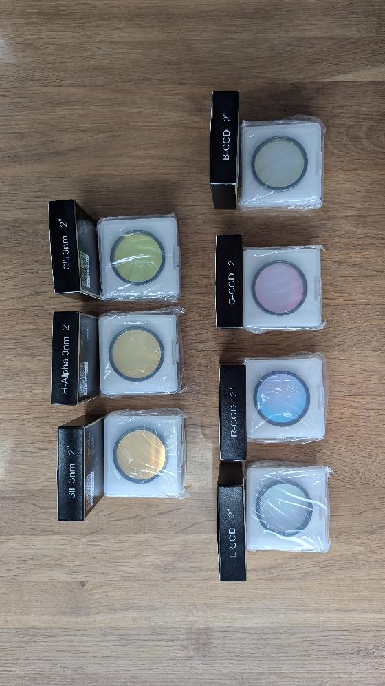 Lot de filtres Optolong LRGB+SHO 3nm en 2''