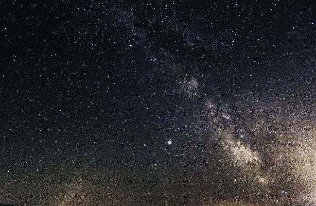 La voie lactée, Jupiter et Saturne