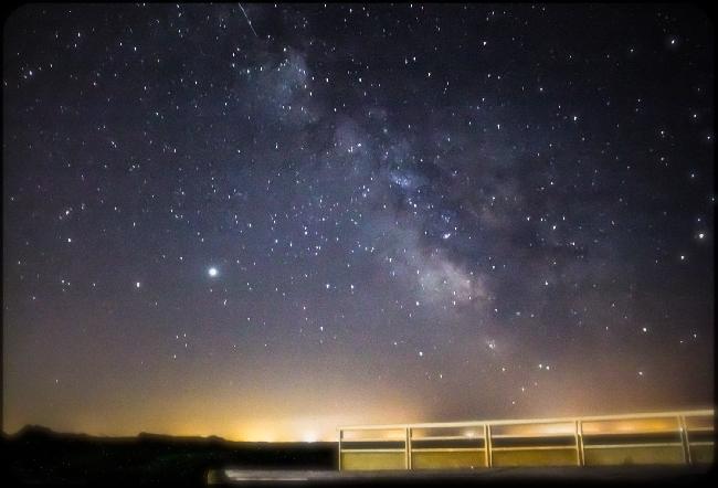 voie lactée, jupiter et saturne 