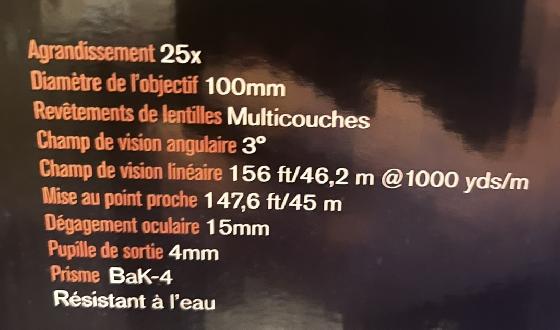 CELESTRON SKYMASTER 25x100