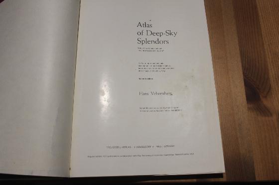 ATLAS OF DEEP-SKY SPLENDORS By Hans Vehrenberg Hardcover 2nd Edition Astronomy Anglais