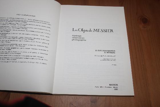 Les Objets de Messier. Repérage, observation, photographie De B. Guillaud-Saumur, O. Réthoré