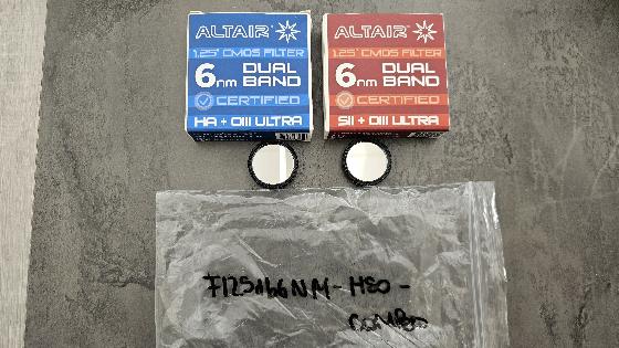 Filtres Altair Ha-OIII et SI-OIII 6nm 31,75 / 1,25"