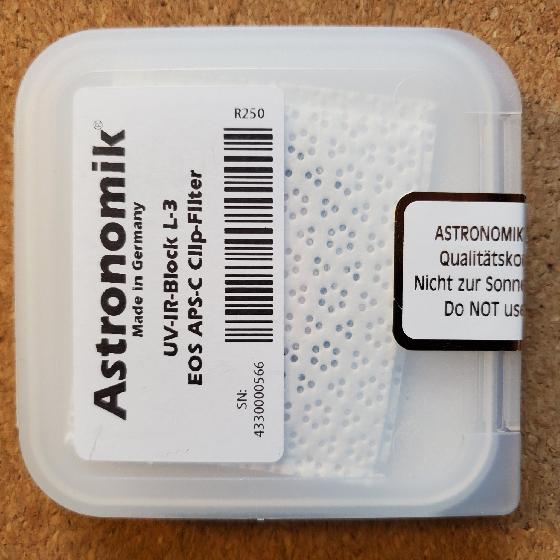 Astronomik UV-IR-Block L-3 EOS APS-C Clip-filtre