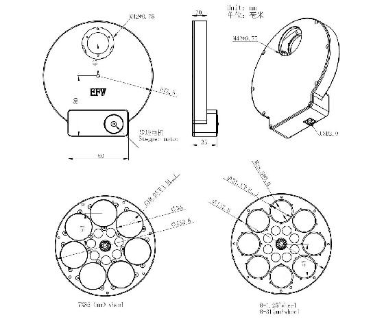 roue à filtre ZWO EFW 36mm