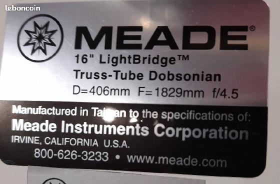 Télescope Meade Lightbridge Dobsonian 16"