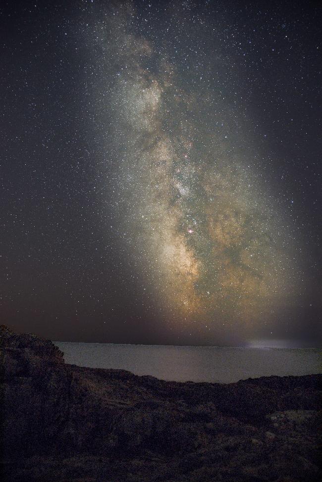 voie lactée sur la baie de Cayola