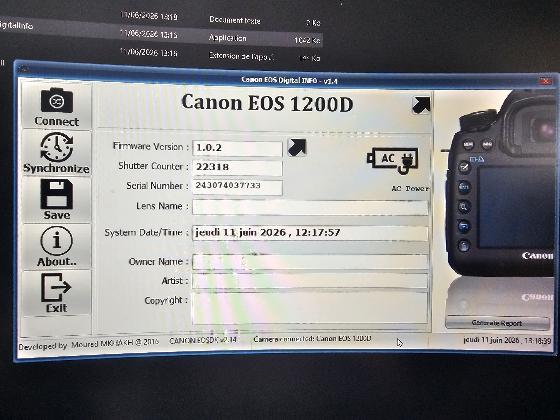 Canon 1200D défiltré + accesoires