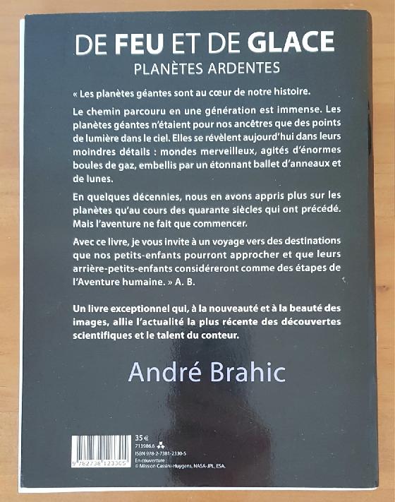 Livre André Brahic - De Feu et de Glace Planètes Ardentes 