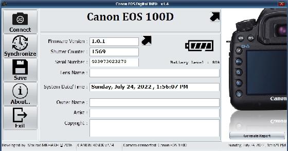 Canon EOS 100D défiltré partiel état neuf, 1500 déclenchements