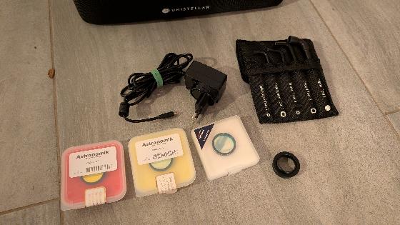 Télescope Unistellar eVscope 2, très bon état, complet + sac à dos et 3 filtres Astronomik/Optolong