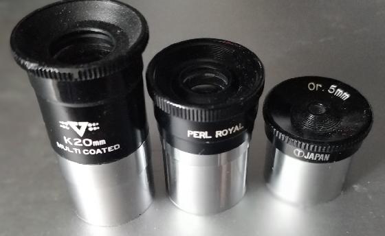 Vixen, Oculaires  au coulant 24,5mm