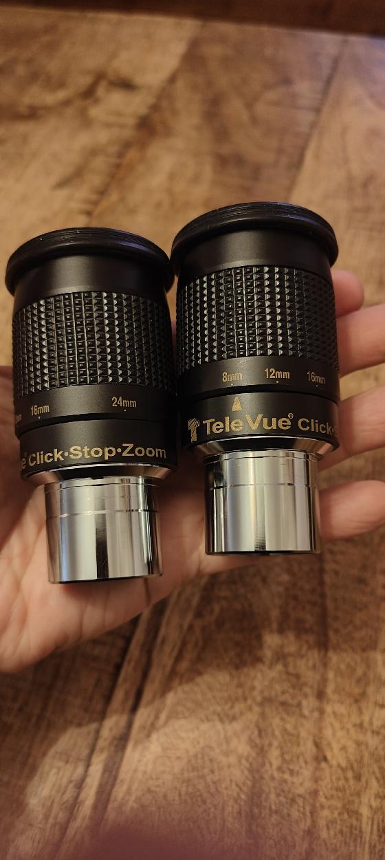 Televue zoom 8/24 click stop - paire 