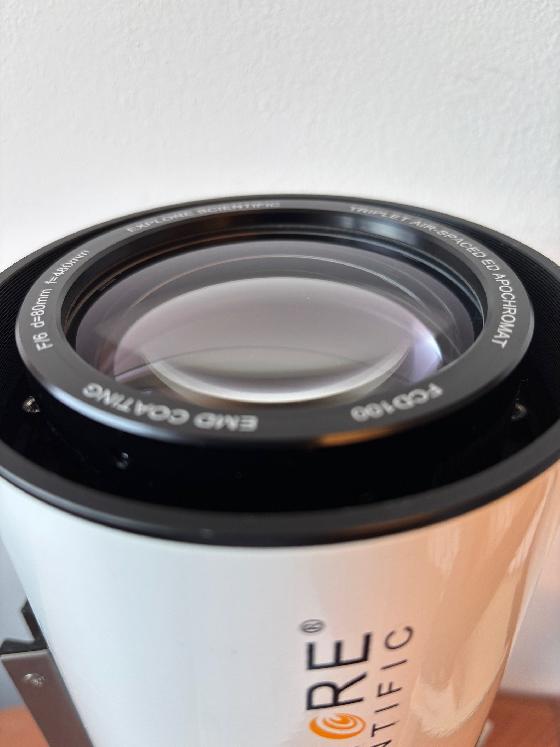 Explore Scientific ED APO 80 mm f/6 FCD-100 – état excellent