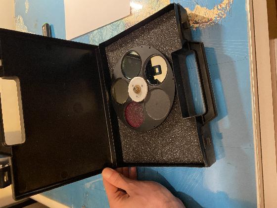 Roue à filtre avec filtres astronomik 50mm montes H alpha / O3 /S2