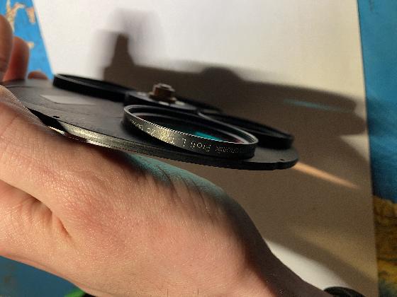 Roue à filtre avec filtres astronomik 50mm montes H alpha / O3 /S2