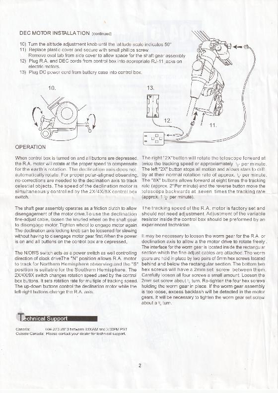 Kit moteur 2 axes et raquette pour montures Sky-Watcher
