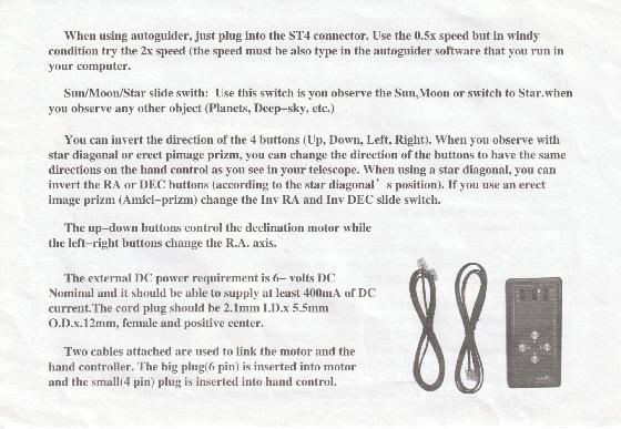 Kit moteur 2 axes et raquette pour montures Sky-Watcher