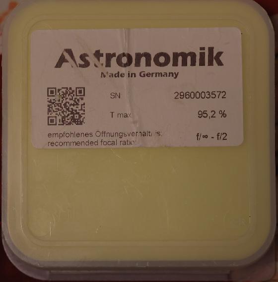 Filtre Astronomik OIII 6nm CCD 1.25"
