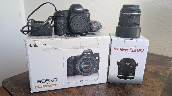 Canon 6D défiltré partiel + Samyang 14mm f2.8 MKII EF - Astrophotographie Grand champ