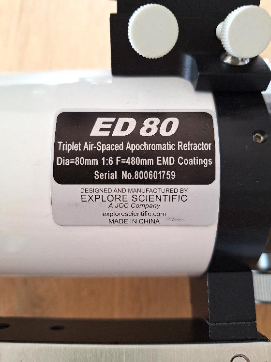 Lunette Explore-Scientific 80ED Triplet Apo