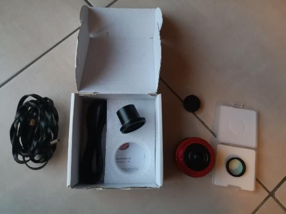 Caméra planétaire ASI 224MC avec filtre IR/UV cut et accessoires