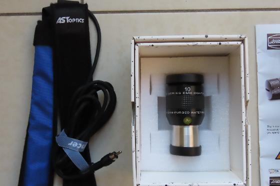 oculaires, laser collimation, bande chauffante