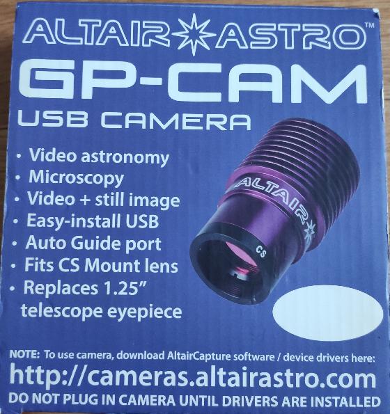 Caméra de guidage Altair GPCAM2 290 M (USB-2)