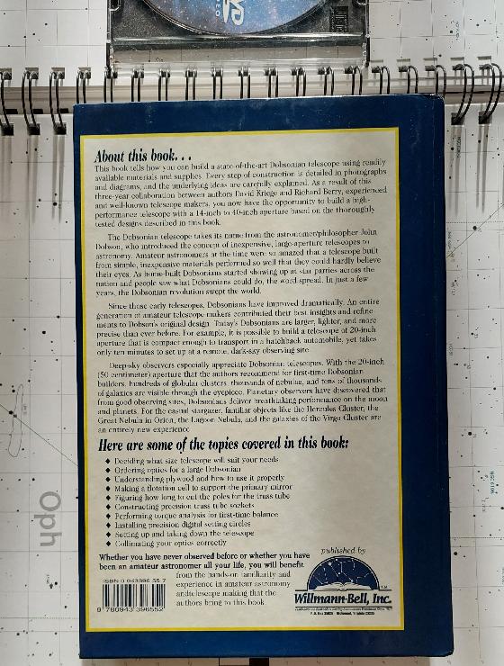 Livre: The Dobsonian Telescope (David Kriege & Richard Berry) avec DVD bonus