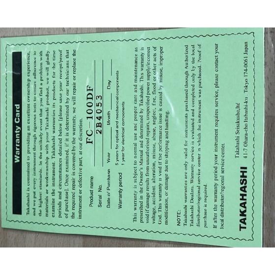 Takahashi FC-100DF F/7.4