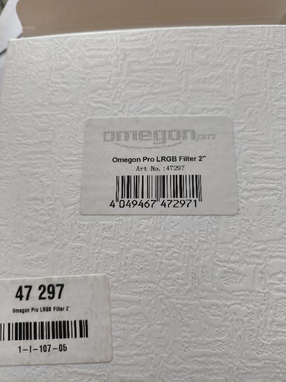 Filtres RVB Omegon 2"