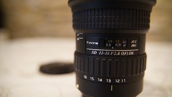 Objectif Tokina 11-16 mm 