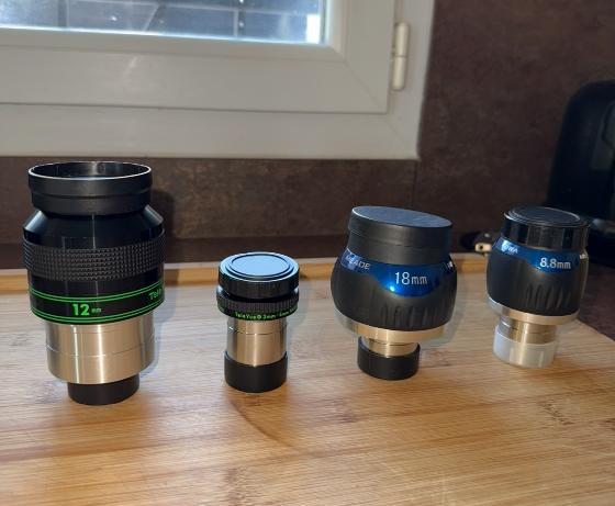 Oculaires televue en tbe et meade 5000