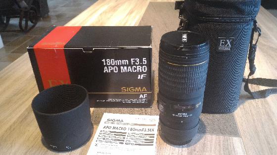 Sigma Macro 180mm f3.5 avec coupleur CCD T2