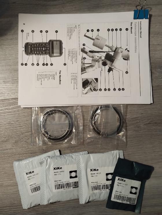 Monture Bresser EXOS 2 Goto + Cable usb + roulements à billes