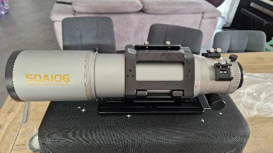 Lunette ASKAR SQA106mm + flat panel Wanderer V4-EC 150mm + resistance chauffante omegon
