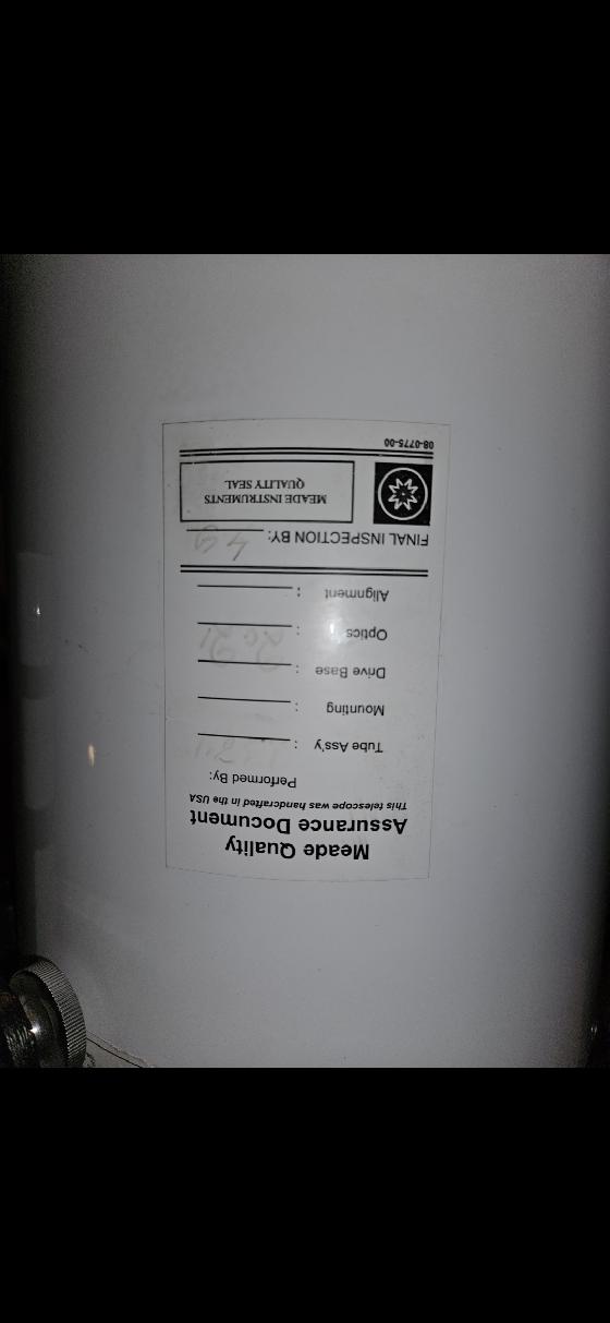 Télescope complet Meade LXD75 203mm f10